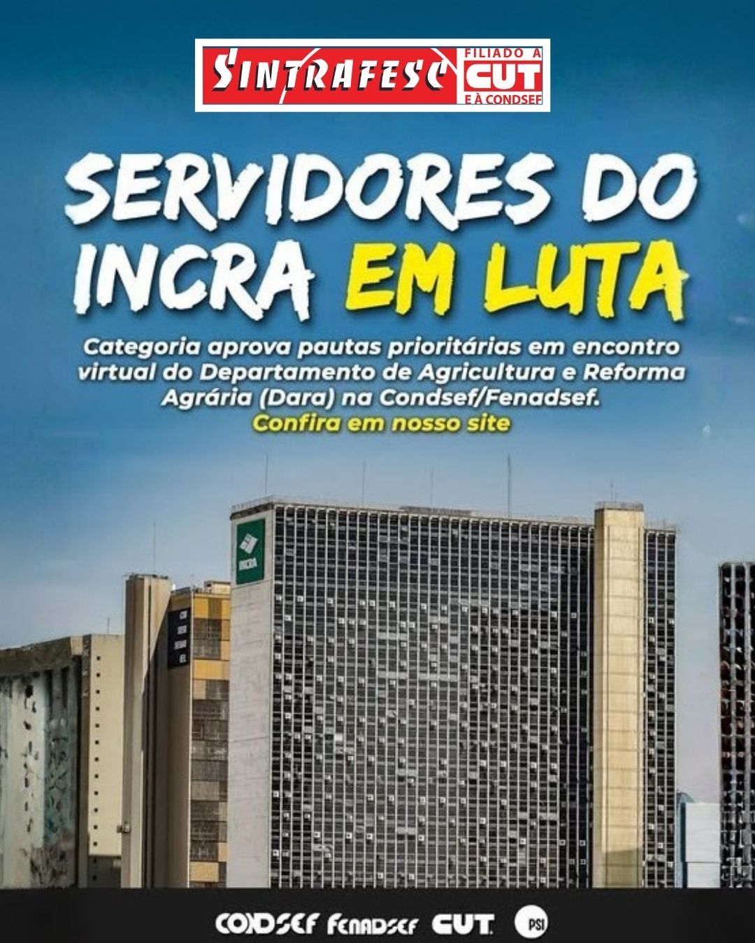 Servidores do Incra aprovam pautas prioritárias em Encontro virtual do Dara/Condsef