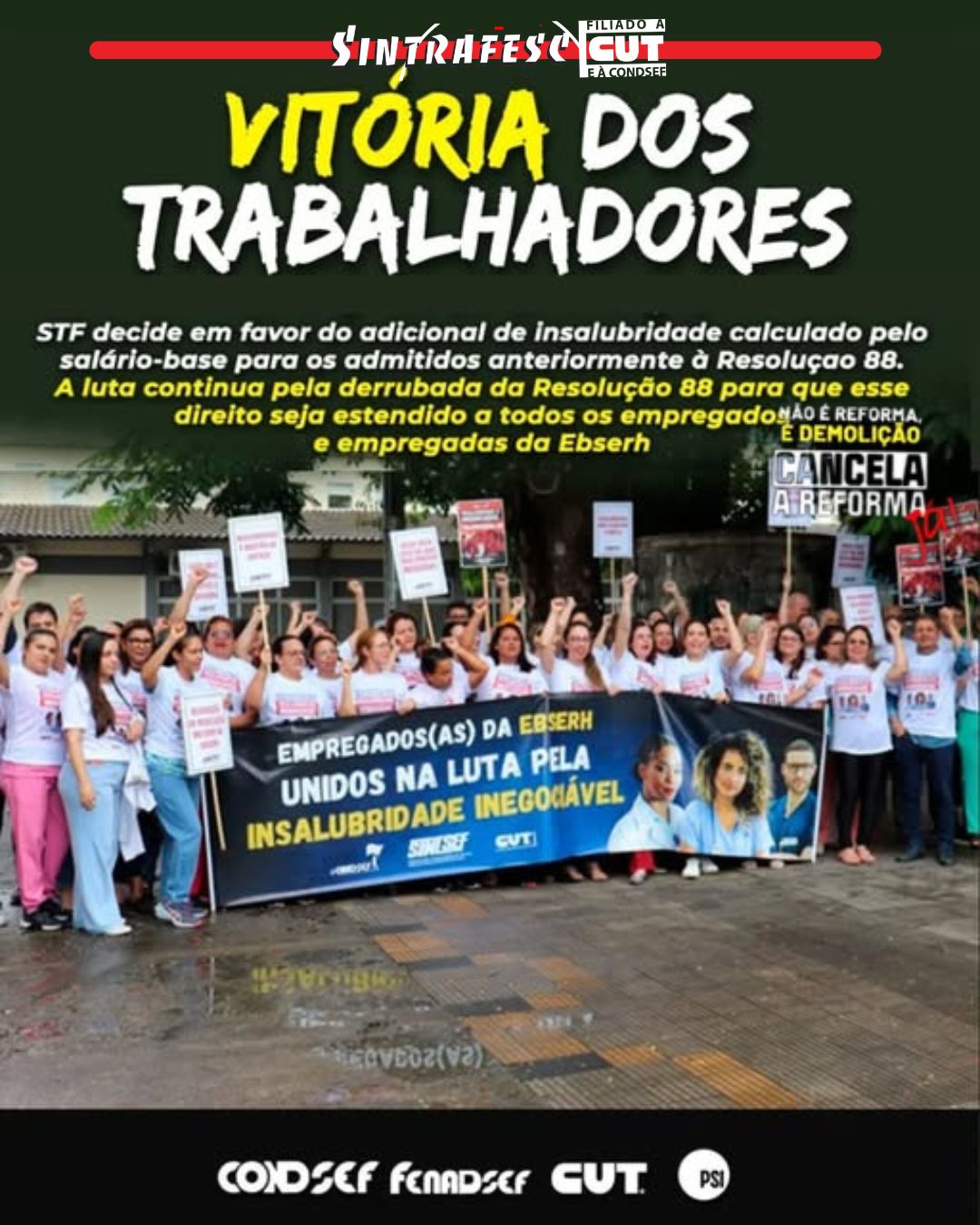 Ebserh: STF decide em favor do adicional de insalubridade calculado pelo salário-base