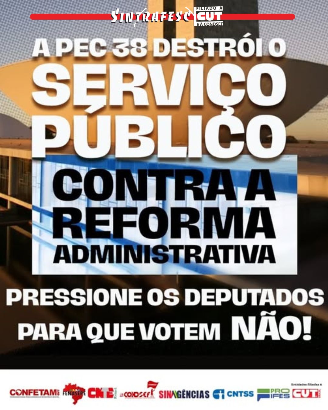 Diga não a PEC que pretende desmontar o serviço público no país