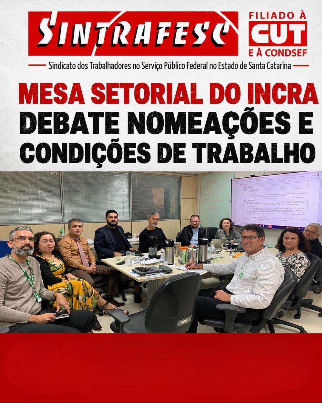 Mesa Setorial do Incra debate nomeações, capacitação e melhorias nas condições de trabalho