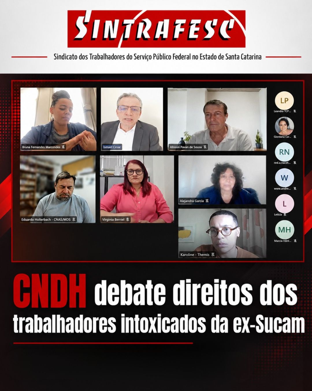 CNDH debate direitos dos trabalhadores intoxicados da ex-Sucam