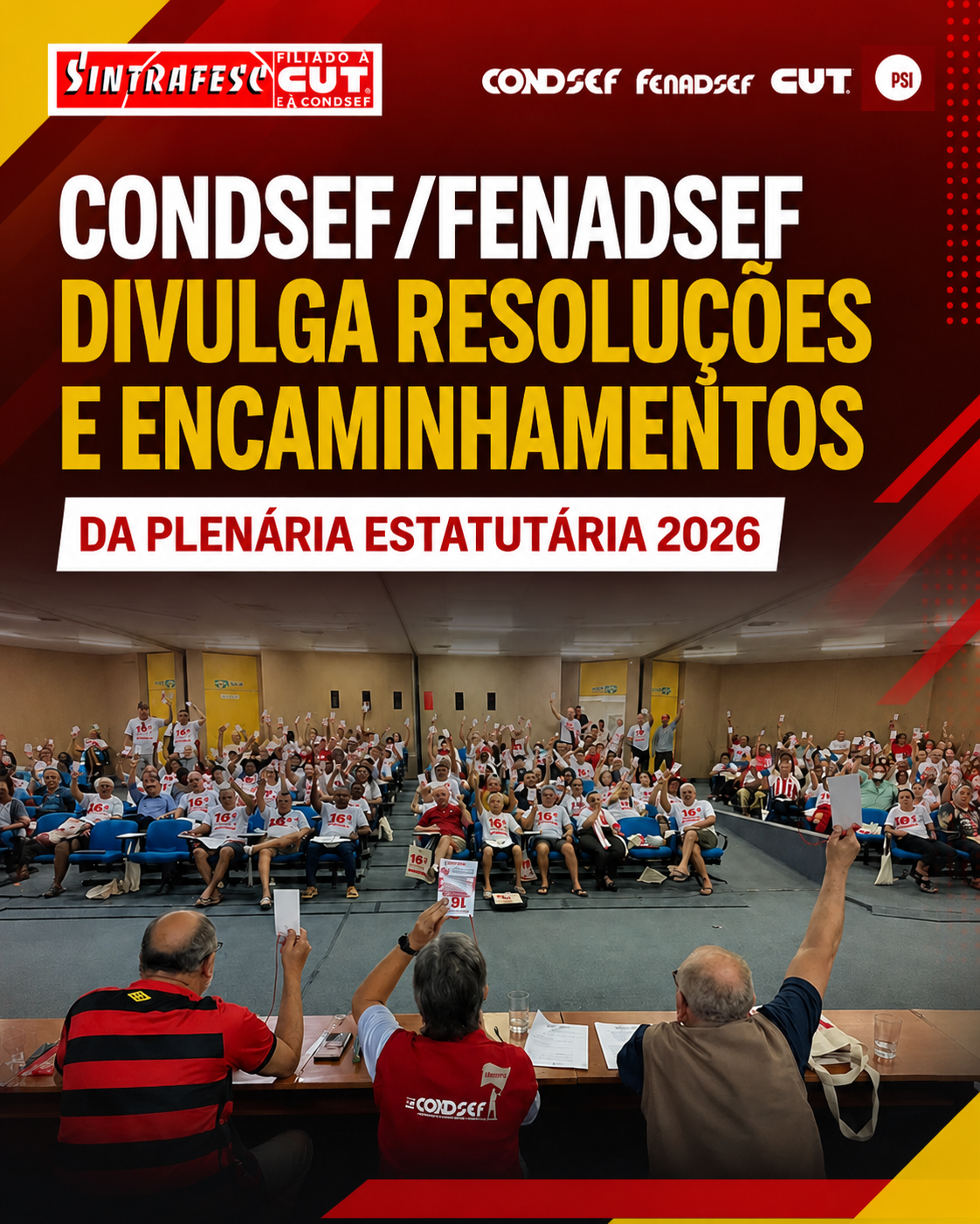 Condsef/Fenadsef divulga resoluções e encaminhamentos da Plenária Estatutária 2026