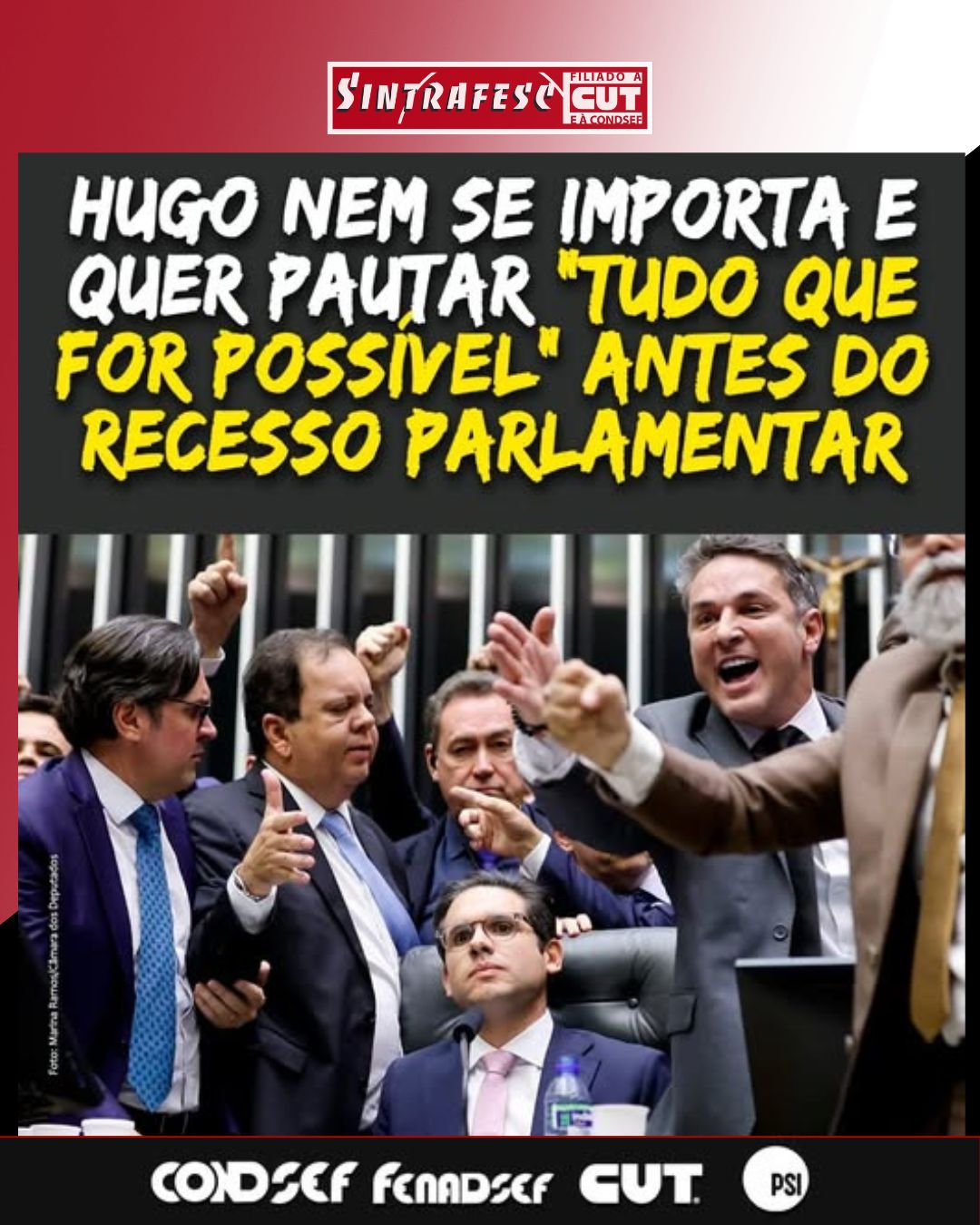 Hugo nem se importa e quer pautar 