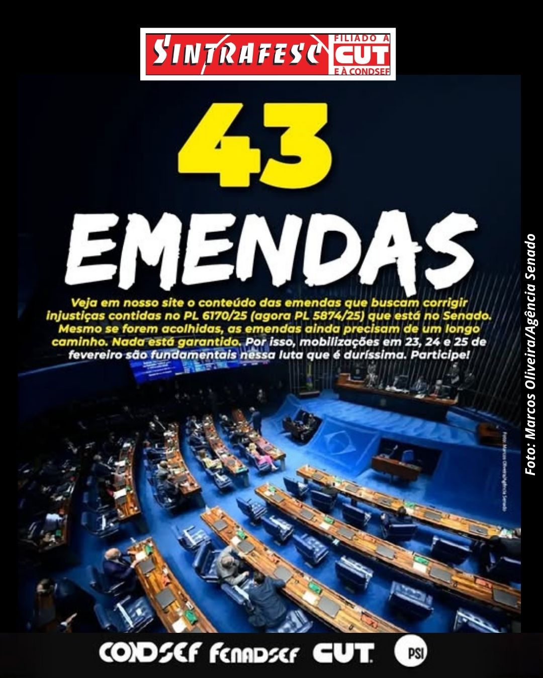 43 emendas tentam corrigir injustiças no PL 5874/25, em análise no Senado