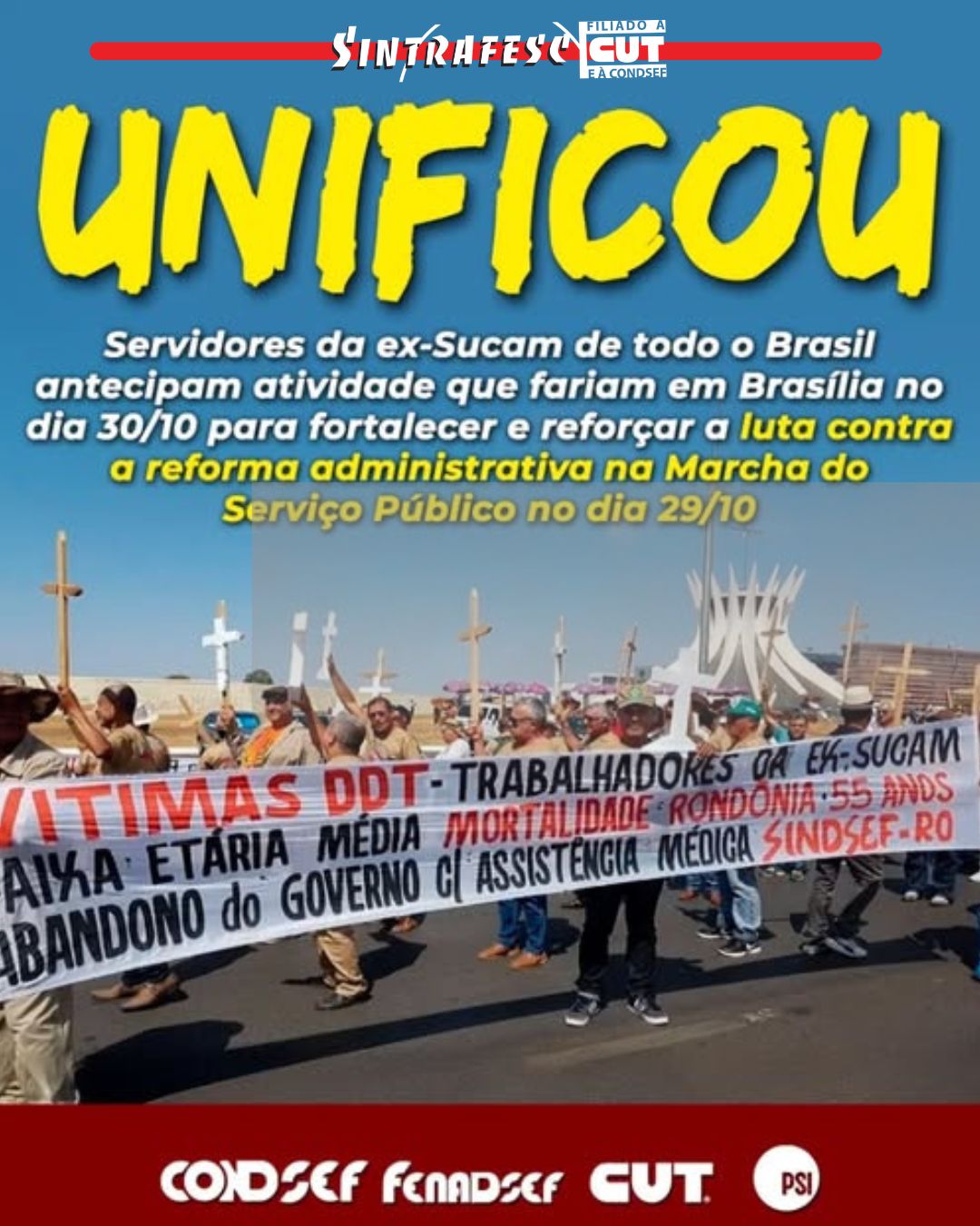 Servidores da ex-Sucam reforçam luta contra a reforma administrativa no dia 29
