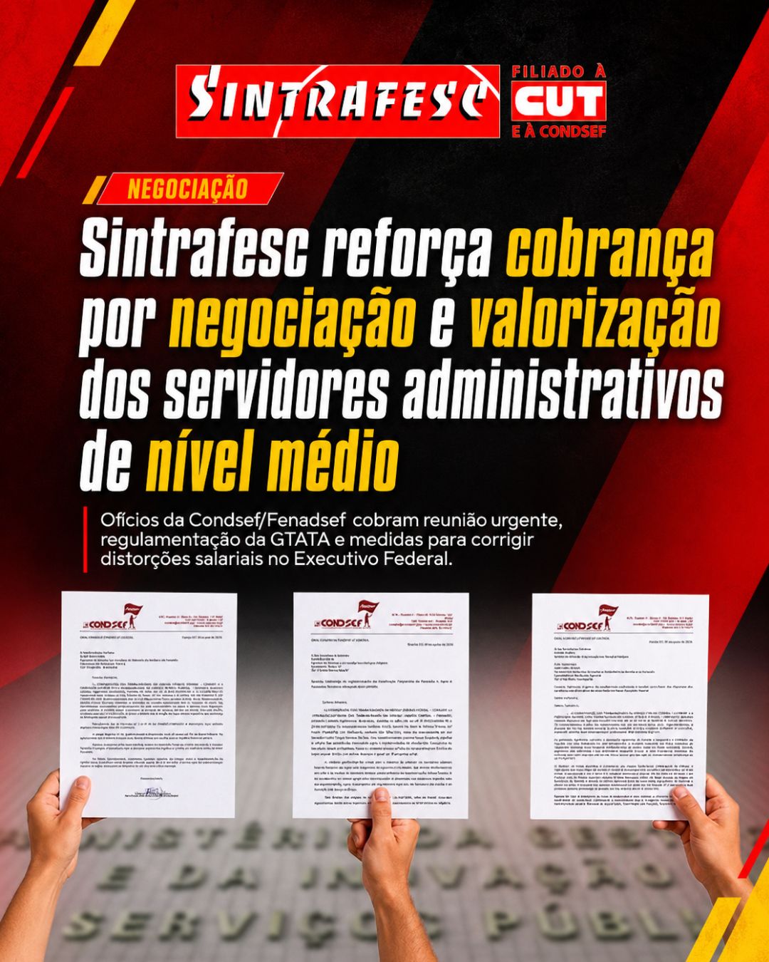 Sintrafesc reforça cobrança por negociação e valorização dos servidores administrativos de nível médio