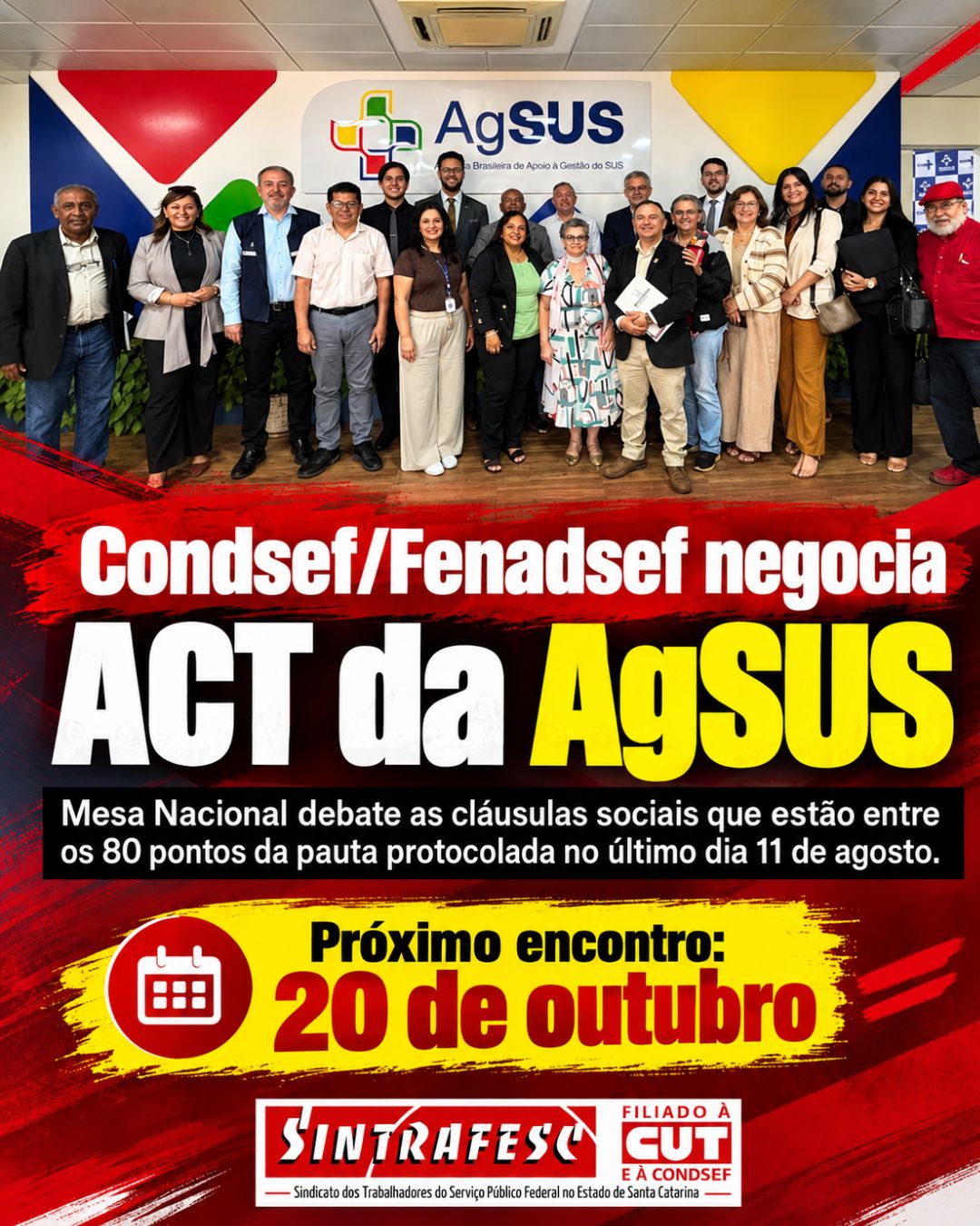 Condsef/Fenadsef negocia ACT da AgSUS