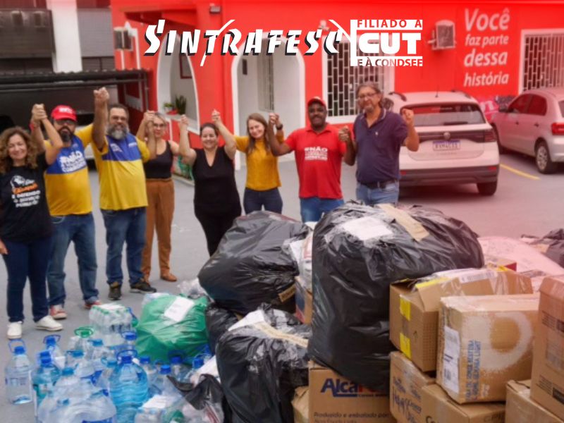 Doações das entidades CUTistas de SC são levadas pelos Correios para vítimas do RS 