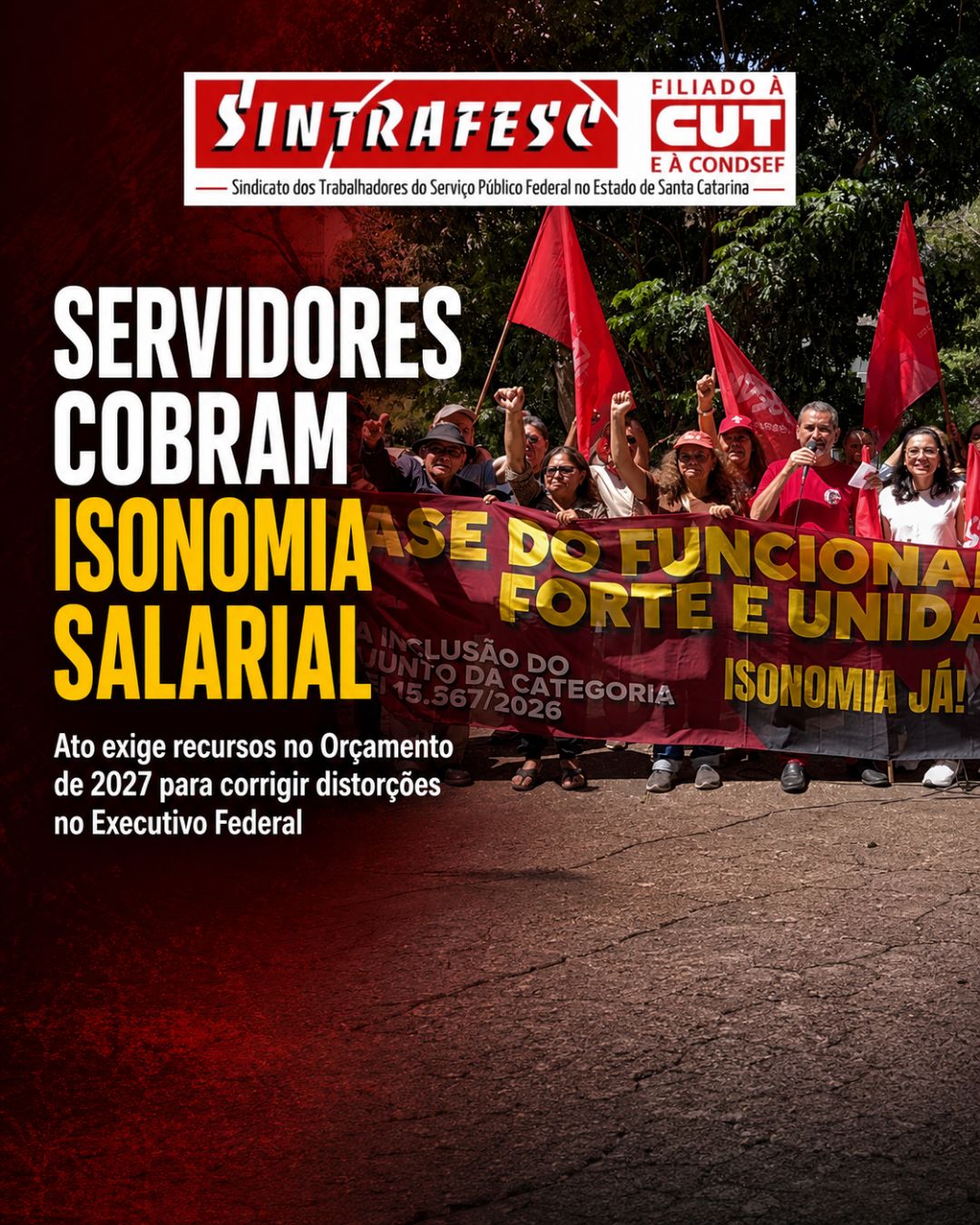 Em frente ao MGI, servidores cobram correção das distorções salariais no Executivo Federal