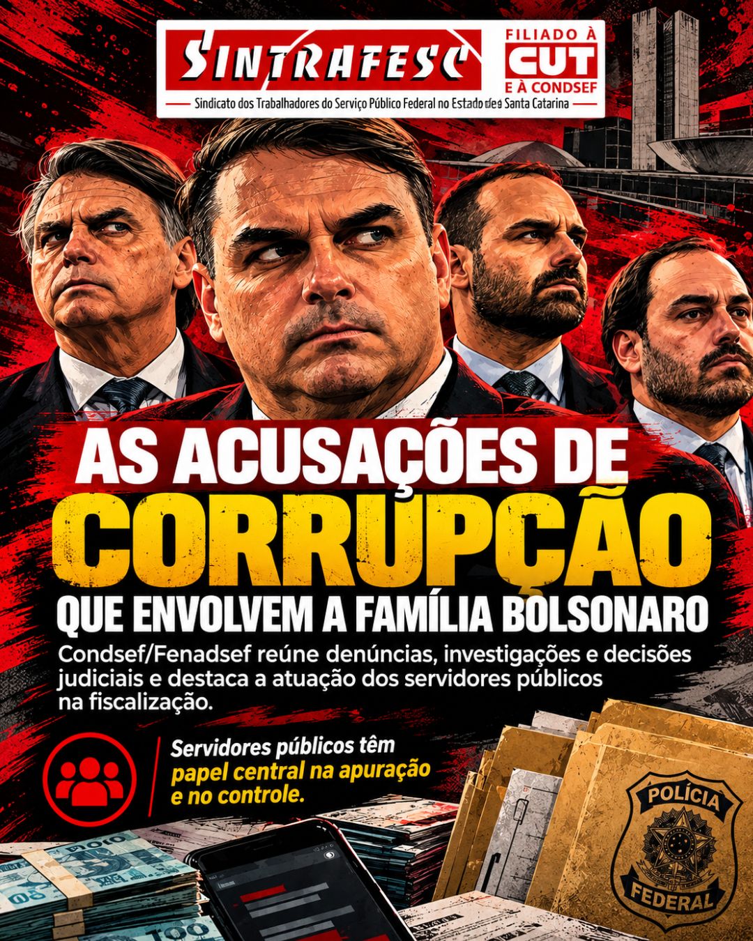 As acusações de corrupção que envolvem a família Bolsonaro