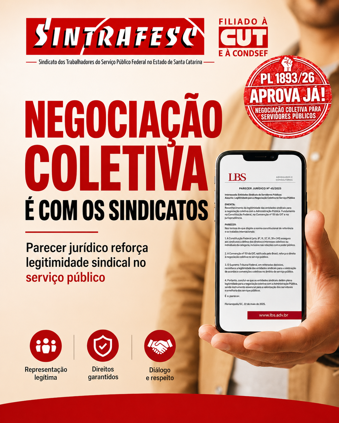 Sindicatos devem conduzir negociação coletiva no serviço público, reforça parecer jurídico