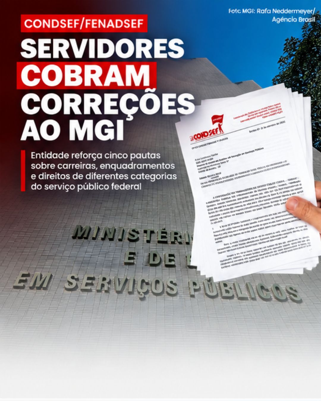 Condsef/Fenadsef reforça pautas de servidores junto ao MGI