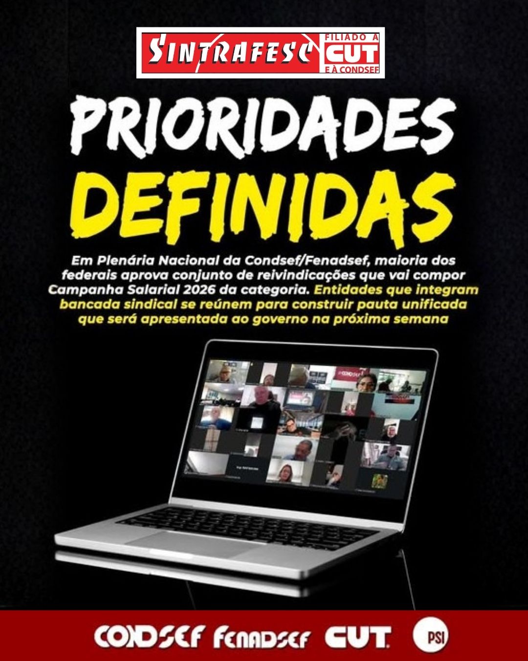 Maioria dos federais aprova reivindicações que vão compor Campanha Salarial 2026