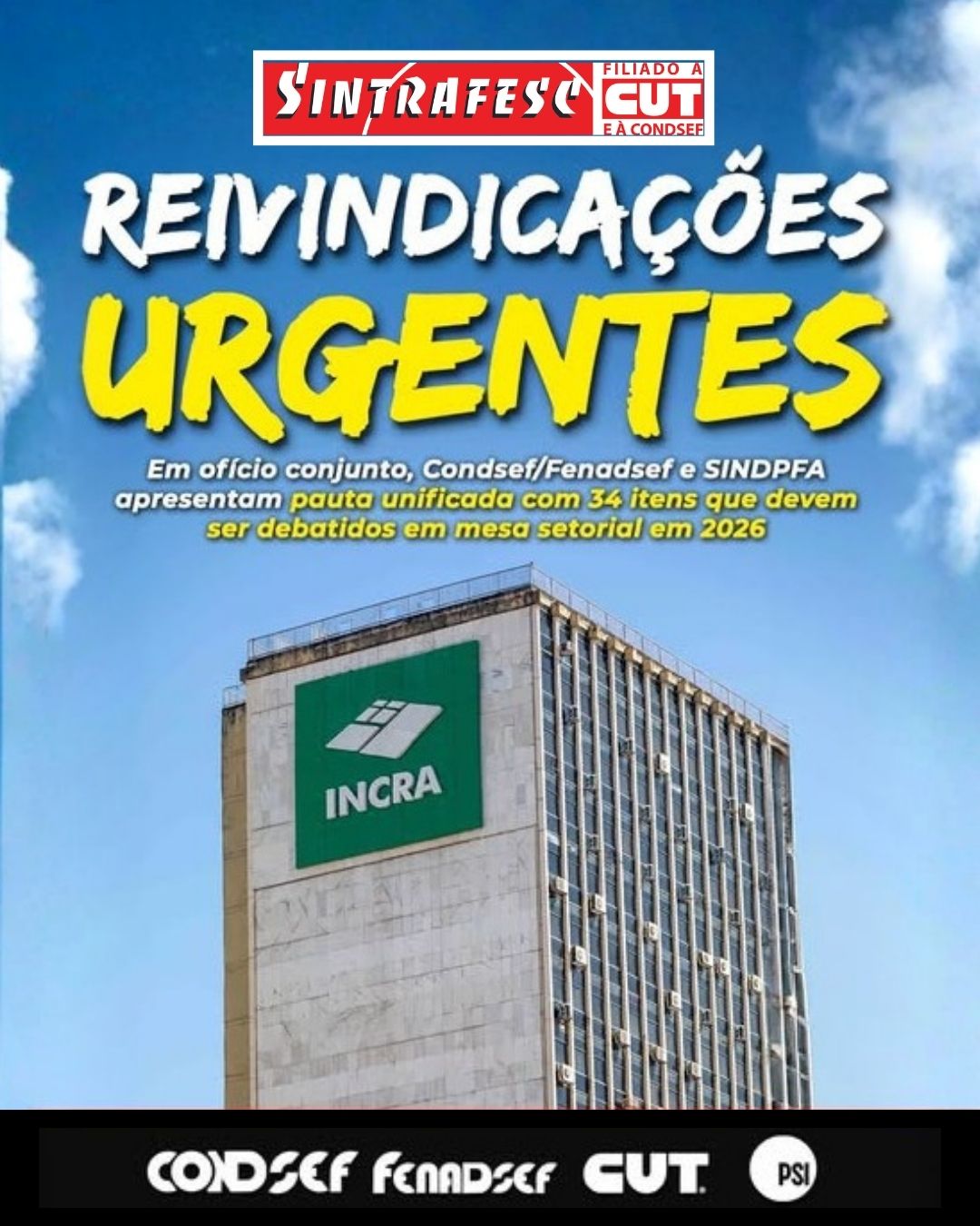 Pauta unificada com 34 reivindicações é entregue à direção do Incra