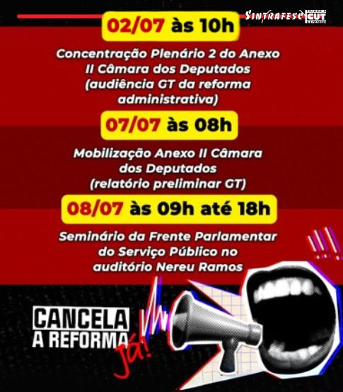 Atos na Câmara dos Deputados marcam luta contra tentativa de desmonte do serviço público