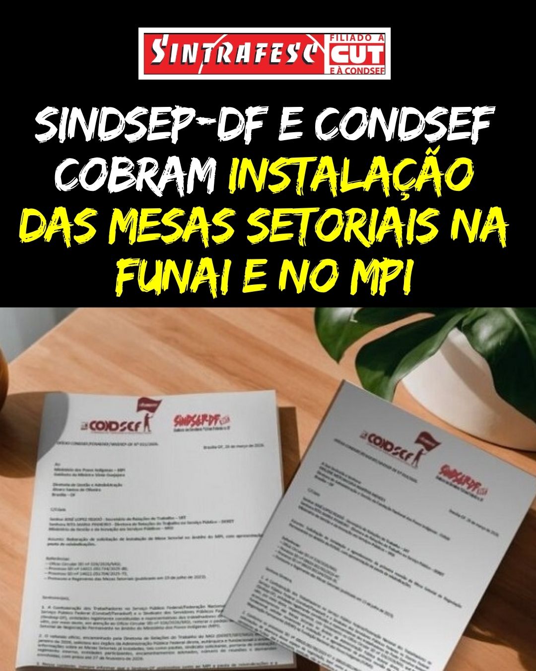 Sindsep-DF e Condsef cobram instalação das mesas setoriais na Funai e no MPI