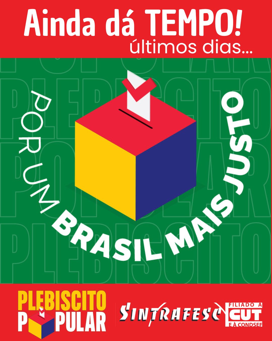 Plebiscito Popular 2025: a voz da classe trabalhadora quer mudar o rumo do país